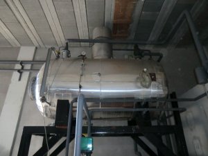 Relocation of a steam boiler and its equipment