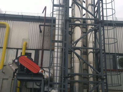 Condenser flue gas heat and hot water waste heat recovery