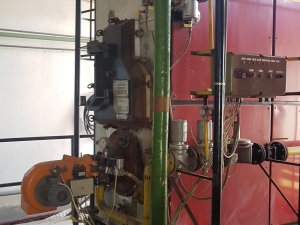 Conversion of SLT 21 type steam boiler to hot water system