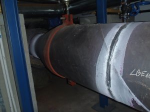 Construction of a temporary piping for steam blow-out