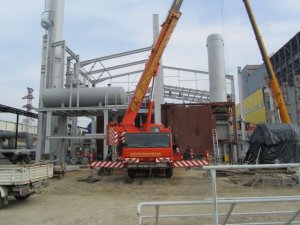 Mechanical and technological assembly works at a small power station