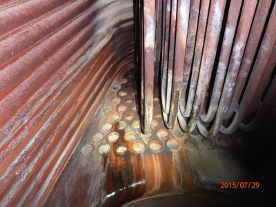 Replacement of overheating pipes and flue pipes