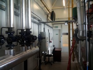 Installation of a steam boiler room and steam pipelines