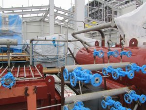 Mechanical and technological assembly works at a small power station