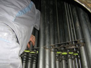 Replacement of pipes for a heat exchangers