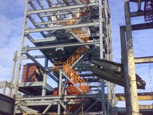 Construction of a new boiler room at a power station