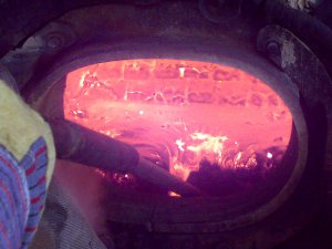 Cleaning of mazut system