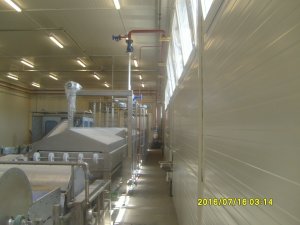 Installation of a steam boiler room and steam pipelines