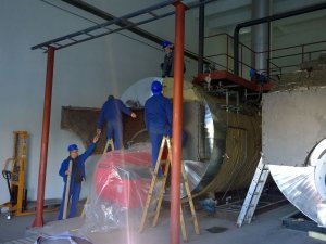 Relocation of a steam boiler room