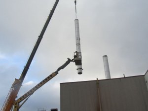 Relocation of a steam boiler room