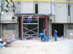 Relocation of a steam boiler room