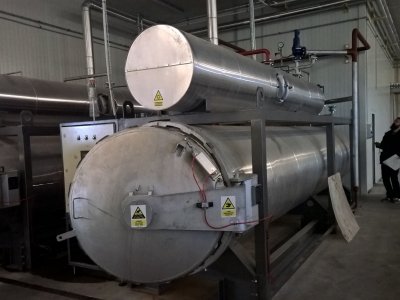 Installation of a steam puffer