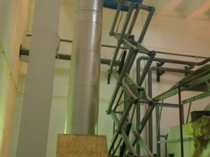 Relocation of a steam boiler room