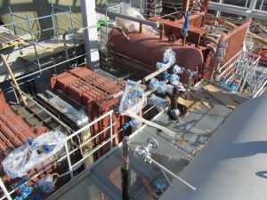 Mechanical and technological assembly works at a small power station