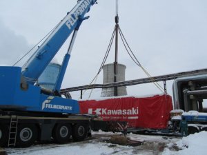Mechanical and technological assembly works at a small power station
