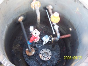 Installation of an ammonia tank