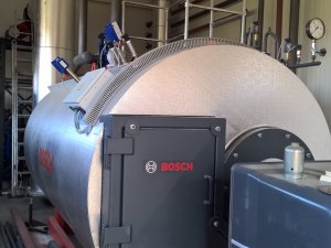 Installation of a steam boiler room and steam pipelines