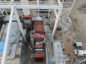 Mechanical and technological assembly works at a small power station