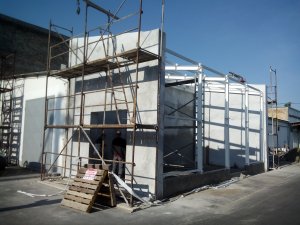 Erection of a new boiler room