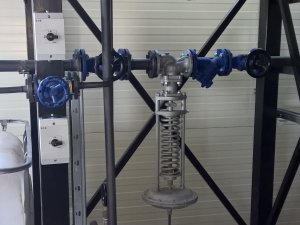 Installation of a steam boiler room and steam pipelines